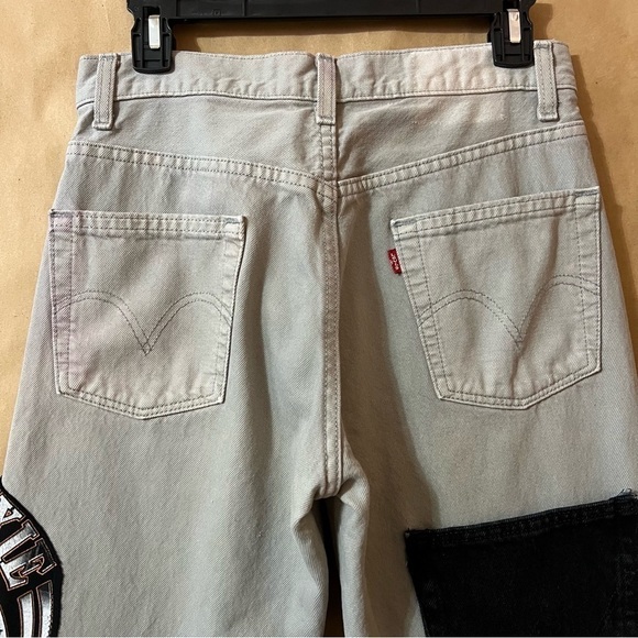 Levi's | Custom Harley Davidson Patch Vintage 550 Jeans Straight Leg Y2K Size 30 - Picture 11 of 16